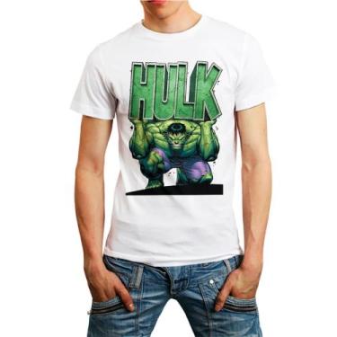 Imagem de Camiseta heróis hulk batman capitão américa coringa deadpool camisa ma