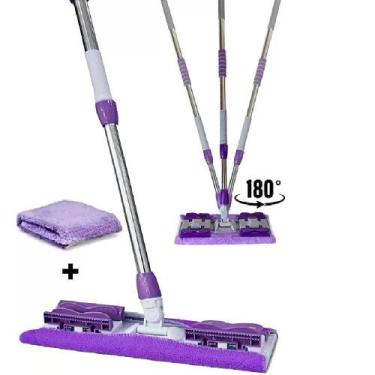 Imagem de Mop rodo flat inox multifuncional esfregao microfibra refil - Yeet