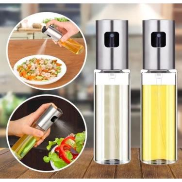Imagem de Kit 2 Galheteiro Spray De Azeite Vinagre Borrifador Vidro - TopRio