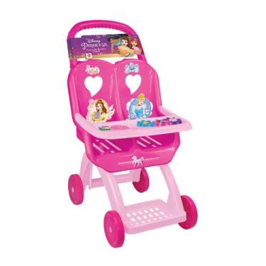 Imagem de Carrinho Duplo Princesas Disney Para Duas Bonecas Líder Brinquedos