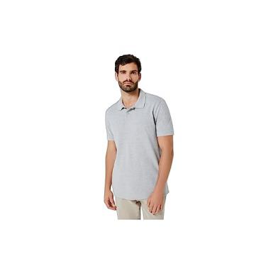 Imagem de Camisa Básica Masculina Polo Piquet Regular Cinza Claro XG