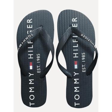 Imagem de Chinelo Tommy Hilfiger Masculino Rubber Texture Strip Simon 34R Vermelho/Marinho-Masculino