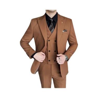 Imagem de Terno Formal Slim-fit Estilo Coreano Em Três Peças Para Casamento, Ide