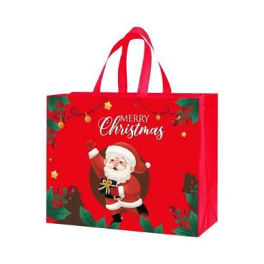 Imagem de Sacolas Reutilizáveis Dobráveis De TNT 1 2 4 Peças Portáteis Para Emba