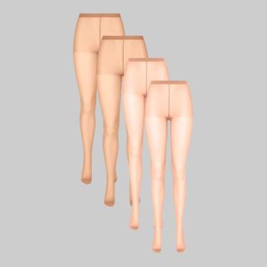 Imagem de Kit 4 Pares de Meias Calças Lupo Loba Invisível 05870-001, Natural pea