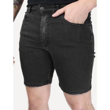 Imagem de Bermuda Ellus Jeans Masculina Classic First Black Preta-Masculino