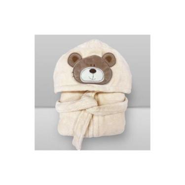 Imagem de Roupão Infantil Laço Bebê Power Sec Animada, 3-4, Urso bear bege