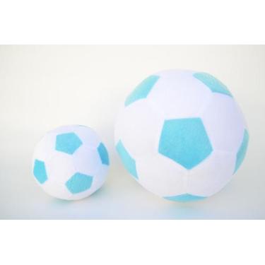 Imagem de Bolas de futebol de pelúcia coloridas grande e pequena - Elza Lemos, B