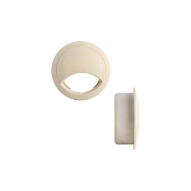 Imagem de Acabamento Moveis Passa Fio Tapa Furo Redondo Ø 59mm Marfim Marfim - F