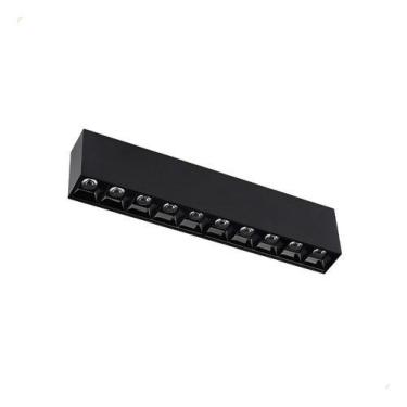 Imagem de Spot Luminária Sobrepor Led 20w Pontual 10 Focos Cor Preto 127/220v - 