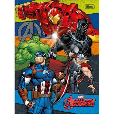 Imagem de Caderno Brochura Grande Universitário Avengers Vingadores 48 Folhas Ca