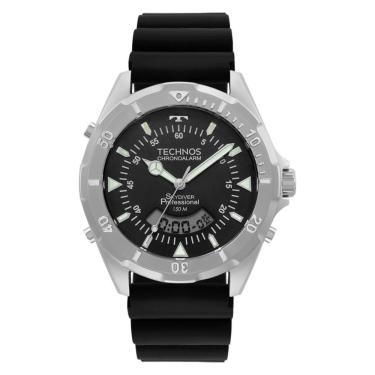 Imagem de Relógio Technos Masculino Ref: Wt2050ayn/2p Skydiver Anadigi Prateado