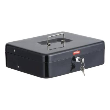 Imagem de Cofre Caixa Seguranca Com Organziador Duplo 30x24x9cm Preto