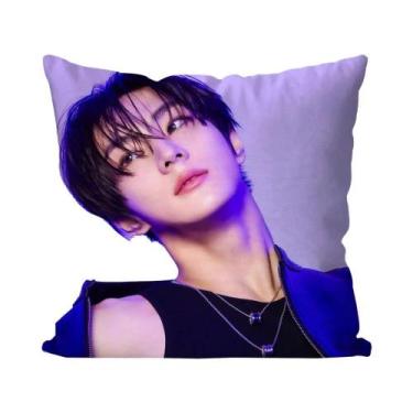 Imagem de Capa De Almofada Quadrada 40x40 JUNGWON Pop Singer Para Quarto, Sofá, 