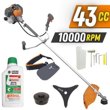 Imagem de Roçadeira Profissional Com Óleo Stihl RL430-P Plus Tekna Á Gasolina 2T 43cc 1,7HP de Potência Robusta e de Alta Performance Com Partida Leve e Fácil