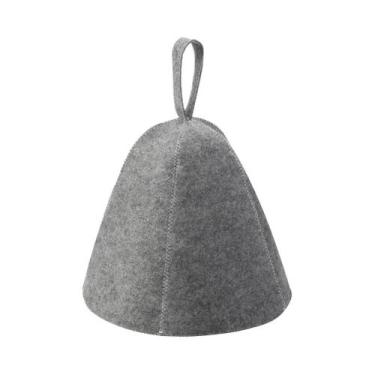 Imagem de Chapéu De Sauna Em Feltro De Lã Grosso, Proteção Para Cabelo, Touca De