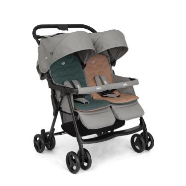 Imagem de Carrinho De Bebê Duplo Joie Aire Twin Cinza Pebble Reclinável Ultraleve Fechamento Com...