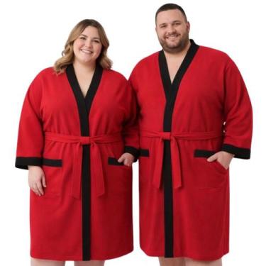 Imagem de Roupão Banho Unissex Feminino Masculino Adulto Plus Size Xgg - Kolin E