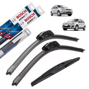Imagem de Limpador Para-brisa Fiesta Hatch 2008 2009 2010 + Traseira - Bosch e V