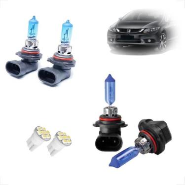 Imagem de Kit de Lâmpadas Halógena Super Branca Farol Baixo H11 e Alto HB3 para 
