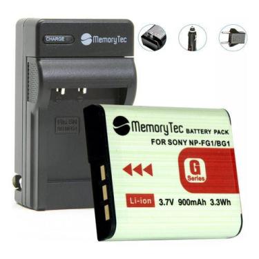 Imagem de Kit 1 Bateria NP-BG1/FG1 MemoryTec + Carregador Compatível com Sony H3