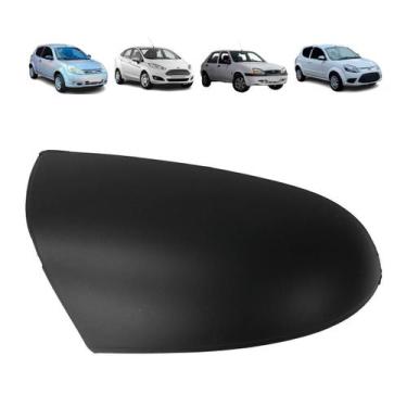 Imagem de Capa retrovisor ford fiesta 2003 a 2014 ford ka 2008 a 2013 preta lado