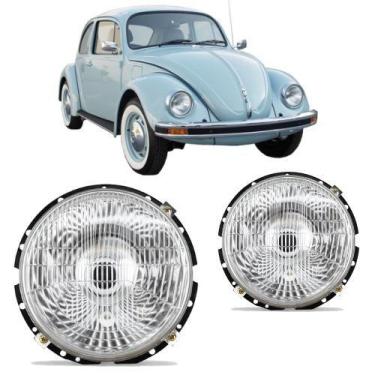Imagem de Par farol vidro volks fusca 1976 77 78 79 80 81 82 ate 2014 - AI BBS B