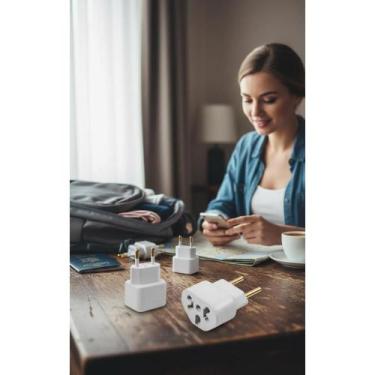 Imagem de 2x Adaptador Tomada 10A/20A Bob Love 10 Pçs Pino Maciço - Congratulati