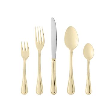 Imagem de Faqueiro de Aço Inox Avalon Dourado 30 Peças Wolff