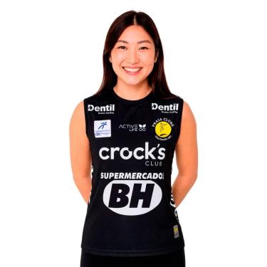 Imagem de Camisa de Vôlei Time Feminino Praia Clube 2026 Preta Feminina-Feminino