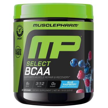 Imagem de BCAA em pó MusclePharm Essentials Blue Raspberry 30 porções-Unissex