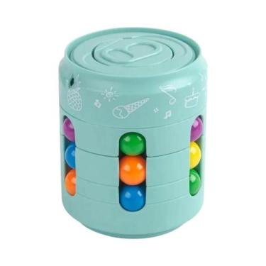 Imagem de Cubo Giratório Quebra-Cabeça De Grãos: Jogo Antiestresse Para Crianças