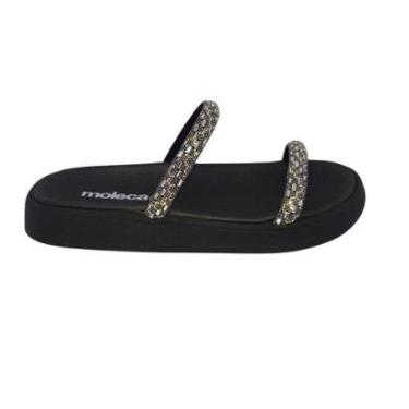 Imagem de Papete Moleca Tira Strass Preto E Cristal  - 41017-Feminino