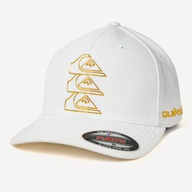 Imagem de Boné Quiksilver Chrome Three Logo, M, Branco