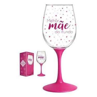 Imagem de Taça Vinho Água Presente Dia Das Mães 450 Ml Melhor Mãe - Allmix