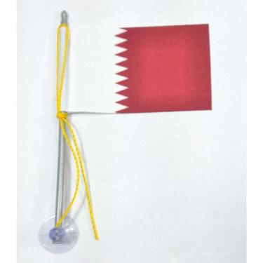 Imagem de Mini Bandeira Catar C/ Ventosa Poliéster (5,5cm X 8,5cm) - SP Bandeira