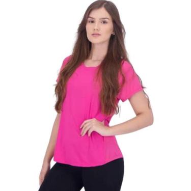 Imagem de Camiseta selene feminina active wear - dry fit, Rosa, Pink, G