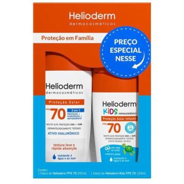Imagem de Kit Protetor Solar Proteção em Família Helioderm 3 em 1 FPS 70 com 200