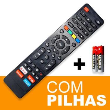 Imagem de Controle Remoto Compatível C/ TV Philco Smart 4K Universal Netflix Glo