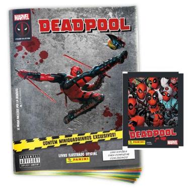 Imagem de Album Deadpool Marvel + 120 Figurinhas em Quadrinhos Gibi HQ - Panini
