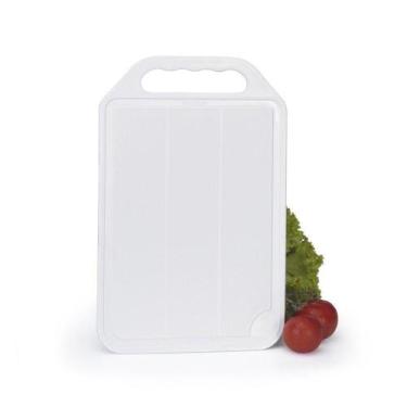 Imagem de Tábua De Carne Multiuso Cozinha Grande Plastico Branco - NITRON