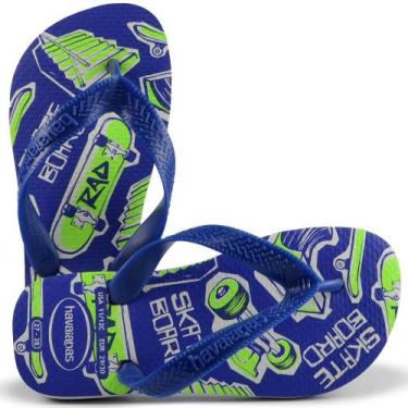 Imagem de Chinelo Infantil Havaianas Masculino Kids 24/25 ATHLETIC, 31/32, Azul
