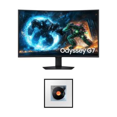 Imagem de Monitor Odyssey G7 37" 4K + Music Frame Samsung LS60D, Preto