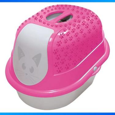 Imagem de Bandeja Higiênica Gato Fechada Com Filtro Para Odor - Furacão Pet, Ros