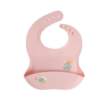 Imagem de Babador Cata Migalhas De Silicone Fadinha Rosa - Bup Baby