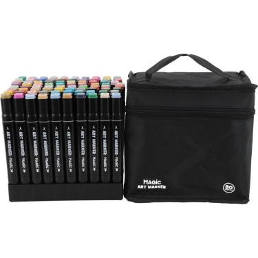 Imagem de Marcador Artístico Art Marker 80 Cores C/bolsa - Magic Kids