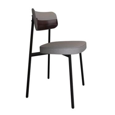 Imagem de Cadeira Alloa Fixa com 4 Pés 500 x 447 x 838 mm com 1 Unidade Cinza/Ca