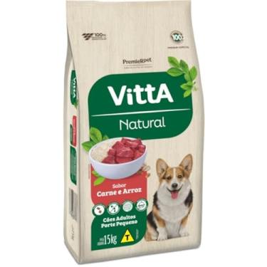 Imagem de Ração Vitta Natural Adulto Racas Pequenas Carne - 15kg Premier Pet para Todas Pequeno Adulto - Sabor Carne