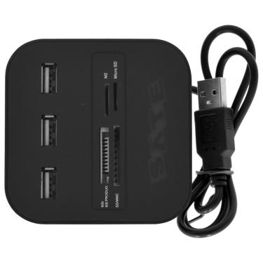 Imagem de Hub USB A-HUB07 com Leitor de Cartão 3 Portas SD MS Pro Duo M.2 Satellite