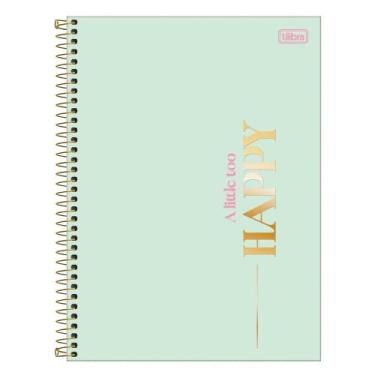 Imagem de Caderno Universitário Espiral Capa Dura 1 Matéria Happy 80 Folhas - Ti